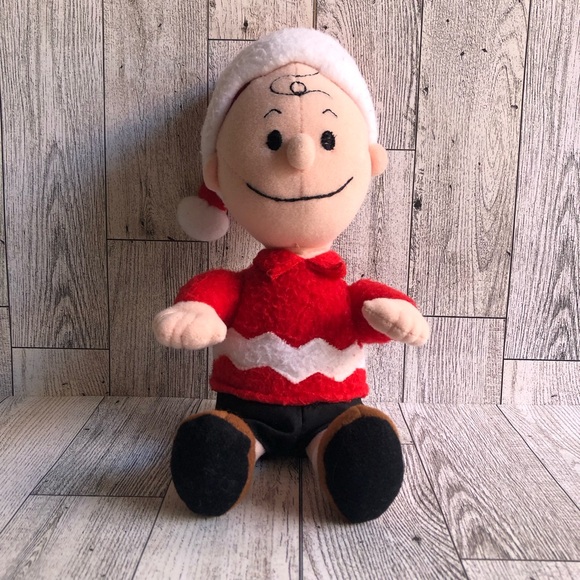 Applause - Peanuts 9” Charlie Brown Christmas Dress & Hat Plush Toy - Picture 2 of 11